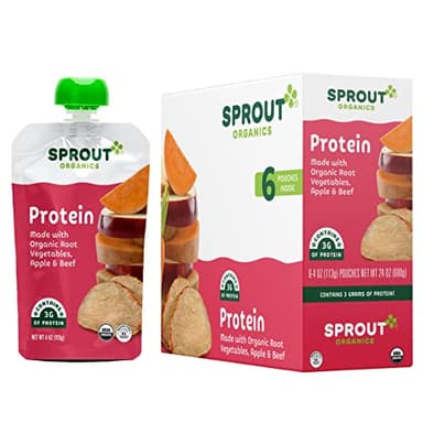 Sprout Organic Baby Food Pouches Stage 3, Organically Sourced Meat Protein, Root Vegetables Apple w/ Beef, 4 Ounce (Pack of 12) - Image 4