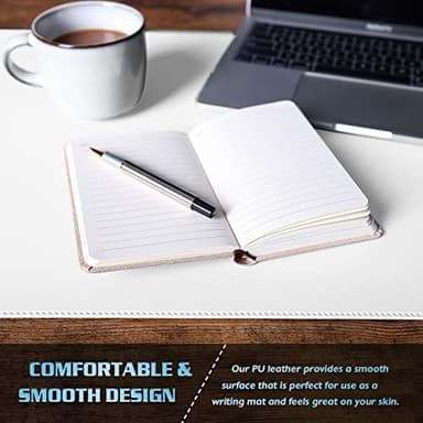 K KNODEL Desk Mat, Blotter, Dual-Sided Office Desk Pad, Waterproof Desk Mat for Desktop, Desk Blotters, PVC Leather Pad Protector (White, 35.4" x 17") - Image 4