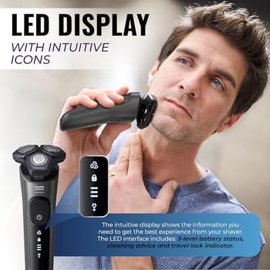 Philips Norelco Electric Shavers for Men, Rechargeable Wet/Dry Electric Shaver with SenseIQ Technology, Cordless Electric Razors for Men with Pop-up Trimmer, Travel Case - Image 6