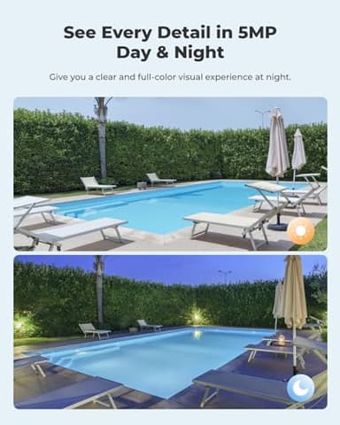 REOLINK 5MP Security Camera System Wireless Outdoor, Pan Tilt Battery Solar Cam with 2.4/5GHz Dual-Band WiFi, Smart Detection, Time Lapse, Home Hub Compatible, Argus PT + Solar Panel (Black) - Image 3