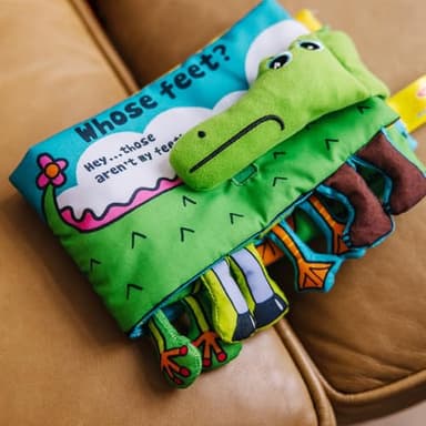 Melissa & Doug Soft Activity Baby Book - Whose Feet? Sensory Toys for Toddlers, Travel Toys for Toddlers Boys and Girls - Image 9