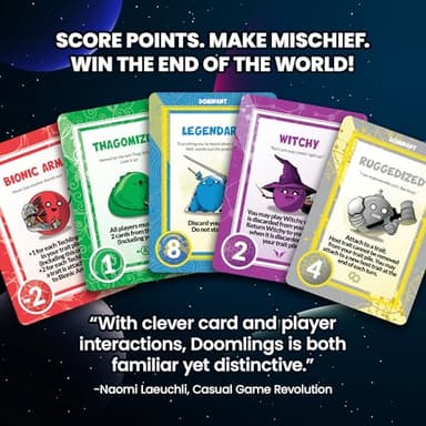 Doomlings - A Delightful Card Game for The End of The World - Best New Strategy Card Game for Kids, Adults & Teens | 2-6 Players | Perfect for Families and Travel | Easy to Learn (Deluxe Edition) - Image 8