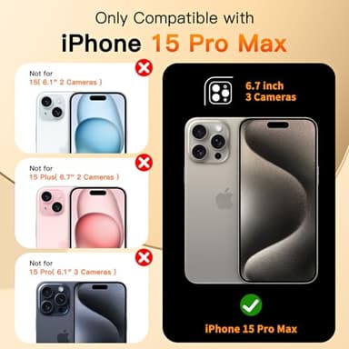 COOLQO for iPhone 15 Pro Max Case 6.7'' Upgraded 360° Spin Magnetic Stand [Compatible with Magsafe][Military Protection] Shockproof Protective Phone Holder Cover for iPhone 15 Pro Max, Pink Gold - Image 2