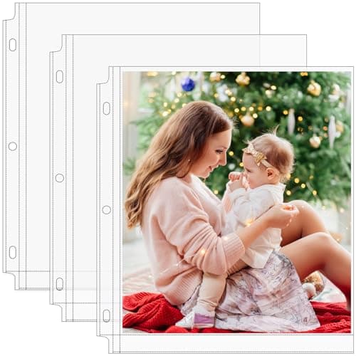MaxGear 30 Pack 8 x 10 Photo Sleeves for 3 Ring Binder, Heavy-Duty Archival Photo Page Protectors Holds 60 Pictures, Clear Picture Album Refill Pages - Image 1