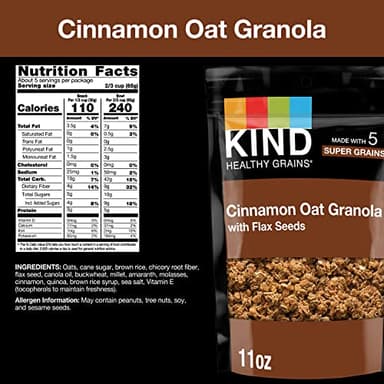 KIND Healthy Grains Clusters, Cinnamon Granola, Healthy Snacks, Gluten Free, 3 Count - Image 7