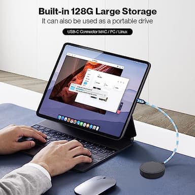 132G (9800 Hour) Voice Activated Recorder - Elasound Voice Recorder with AI-Intelligent Triple Noise Reduction, Portable Audio Recorder for Work, Lectures, Meetings, 100H Continuous Recording Device - Image 6