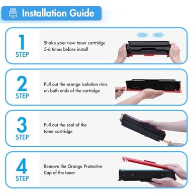 206A Toner Cartridges 4 Pack: M283fdw 206X Set Compatible Replacement for HP 206A 206X Color Laserjet Pro MFP M283fdw M283cdw M255dw M282 M283 M255 Printer High Yield Ink (Black Cyan Yellow Magenta) - Image 9