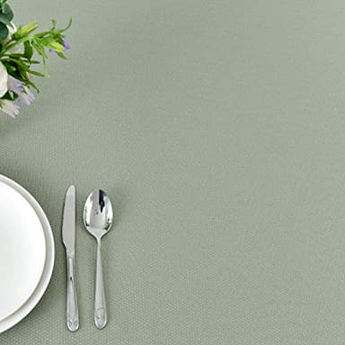maxmill Textured Rectangle Tablecloth Water Resistant Wrinkle Free Spill-Proof, Soft Jacquard Table Cloth for Banquet Parties Event Holiday Dinner, Indoor and Outdoor Use, 60 x 84 Inch, Sage Green - Image 8