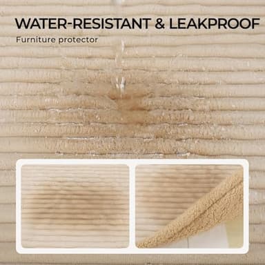 Luciphia Waterproof Pet Blankets for Couch Sofa Bed Cover Liquid Pee Proof Washable Soft Fluffy Large Dog Blanket Reversible Furniture Protection Beige Small（40" x 28"） - Image 2