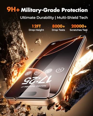 UNBREAKcable 2+2 Pack for iPhone 16 Pro Max Screen Protector & Lens Protector 【Military-Grade】【Easy Install】【Efficient Night Shot】9H+ Shatterproof Tempered Glass Film,Bubble-Free&Anti-Fingerprint ,Case Friendly-6.9 inch - Image 4