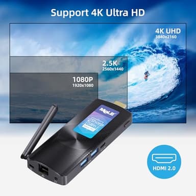 MeLE Fanless Mini PC Stick PCG02, N100 8GB 256GB Compute Stick, Micro Desktop Computer with Full Functional USB-C, 2.4/5G Wi-Fi, 4K Display on Business, Office, Industrial, IoT, Home - Image 6