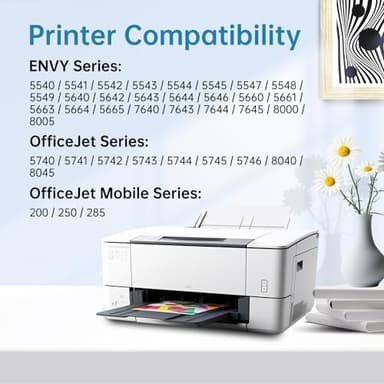 62XL Ink Cartridge Combo Pack for HP 62XL Ink Cartridges Black and Color for HP Envy 7640 5660 7645 5540 OfficeJet Mobile 250 200 OfficeJet 5740 5741 8040 Printer Ink 62 (1 Black, 1 Tri-Color) - Image 2