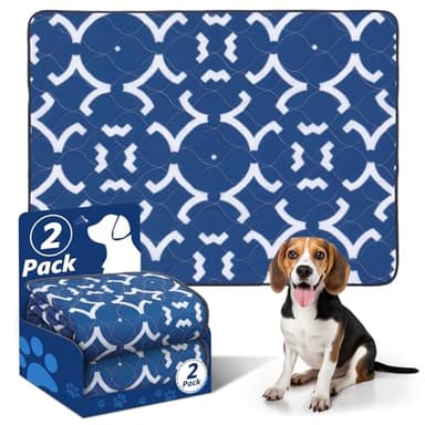 LOOBANI Washable Pee Pads for Dogs 18"x 24": 2 Pack Super Absorbent Reusable Puppy Pads Leakproof Whelping Pad, Waterproof Non-Slip Dog Training Pads for Floor, Crate, Potty, Sofa - Image 1
