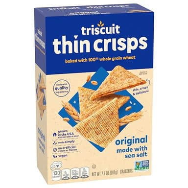 Triscuit Thin Crisps Original Whole Grain Wheat Crackers, Vegan Snacks, Bulk Snack Crackers, 6 - 7.1 oz Boxes - Image 15