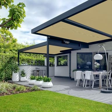 Pergola Shade Cover 8'X10' Outdoor Sun Shade Cloth with Grommets Shade for Patio, Carport, Backyard (Sand Color) - Image 6