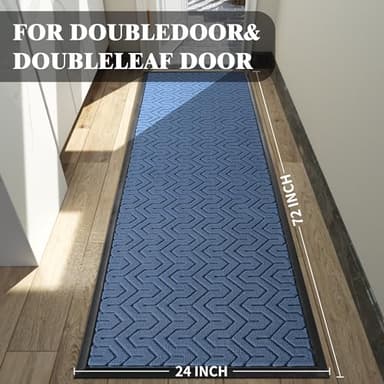 Yimobra 72x24 Indoor Outdoor Runner Rug, Heavy-Duty Waterproof Entrance Mat for High Traffic Areas, Commercial Grade Welcome Door Mat, Easy Clean, Blue - Image 2