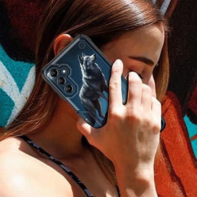 EFGWSDER for Galaxy A14 5G Case,[Dual Layer][10 FT Military Grade Drop Protection] [Non-Slip] Heavy Duty Shockproof Case for Samsung Galaxy A14 5G 6.6" 2023,Wolf Moon Night - Image 7