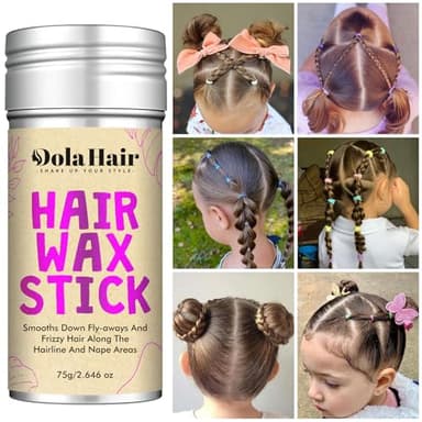 Dolahair Hair Wax Stick - Flyaway Control and Styling Pomade for Kids, Women, and Men - Hair Bun Maker and Accessorie (1 Pack of Wax) - Image 4
