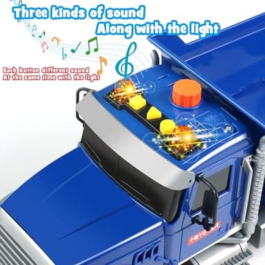 Dwi Dowellin Toddler Trucks Toys for Boys Age 3-5,Big Dump Truck with Lights and Sounds,Kids Boy Toys Christmas Birthday Gift Car - Image 4