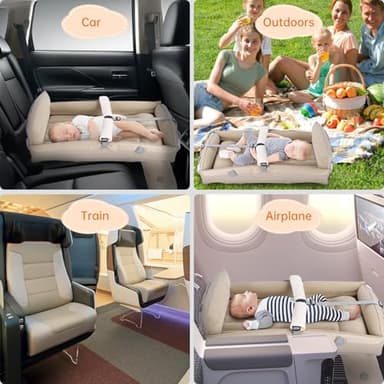PAHTTO Kids Airplane Bed, Inflatable Plane Seat Extender for Toddler, Kids Travel Bed for Flight with Hand Pump, Toddler Travel Essentials - Image 6