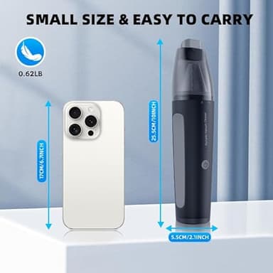 OMO Handheld Handheld Vacuum, 13000PA Portable Cordless Car Vacuum Cleaner, Suction and Blow 2 in 1 Dust Removal Vacuum Cleaner for Car, Home, Office, Pet.Blue - Image 2