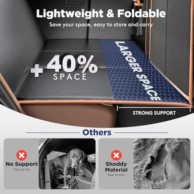 FURTIME Dog Car Seat Cover for Back Seat, Upgraded PU Leather Back Seat Extender with Hard Bottom Holds 400LBS, Waterproof Anti-Scratch, Large Space Back Seat Cover for Car, SUV, Small Truck - Image 6