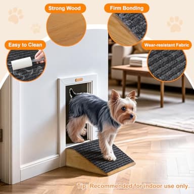 VavoPaw Dog Ramp for Stairs, Non-Slip Dog Stairs, Low-Angled Pet Ramps for Small Dogs and Cats, Medium Dogs, Step and Stair Assist for Injured and Older Pet, Walnut, 4 Pack - Image 6