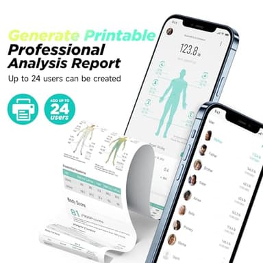 RunStar Smart Scale FSA&HSA Eligible, 8 Electrodes Digital Bathroom Scale for Body Weight and Fat, BMI, Muscle Mass 28 Body Composition Measurement, with Full-Color TFT LCD on Retractable Handle - Image 6
