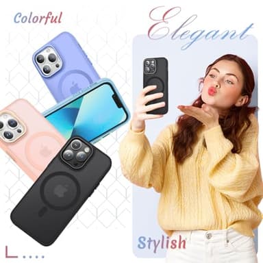 YENAPOON for iPhone 12 Pro Max Case, Matte Magnetic Phone Case with 1 Screen Protector, Support for Magsafe, Translucent Frosted Slim Shockproof Protective Cover for iPhone 12 Pro Max 6.7 inch, Black - Image 6