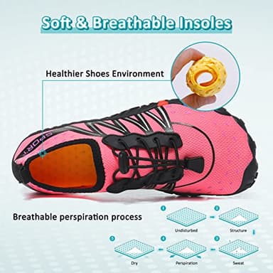 ziitop Water Shoes for Men Women Beach Barefoot Swim Rock Climbing Pool Shoes Socks, Anti-Slip Breathable Quick Dry Lightweight Slip-on, Outdoor Sport Hiking Walking Boating Fishing Diving Surfing - Image 3