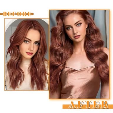 YDDM Tape in Hair Extensions, 20pcs 20 Inch Dark Auburn Straight 100% Remy Human Hair Seamless Remy Tape in Hair Extensions Human Hair(33#, 20 Inch) - Image 4