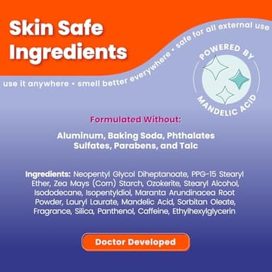 Lume Whole Body Deodorant - Smooth Solid Stick - 72 Hour Odor Control - Aluminum Free, Baking Soda Free and Skin Safe - 2.6 Ounce (Pack of 2) (Soft Powder) - Image 2