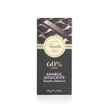 Venchi 60% Dark Chocolate Bar, 2.75 oz - Naturally Gluten Free- Delicate Dark Chocolate - Vegan Friendly - Image 3