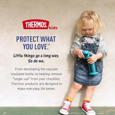 THERMOS FUNTAINER Water Bottle with Straw - 12 Ounce - Kids Stainless Steel Vacuum Insulated Water Bottle with Lid, Teal - Image 7