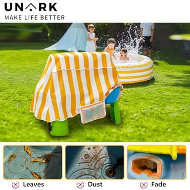 UNARK Water Table Cover with Toy Storage Bag,Kids Water Table Cover for Water Table,Water Table Accessories for Toddlers 1-3,Waterproof Protective Covers for Toddler Outdoor Toys(Yellow) - Image 5