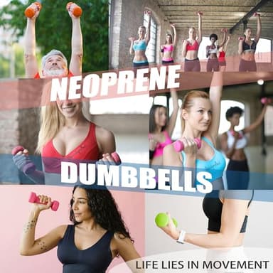 Balelinko Home Gym Equipment Workouts Strength Training Weight Loss Pilates Weights Yoga Sets Weights for Women, Men, Seniors and Youth, 10LB Purple, Pair - Image 4