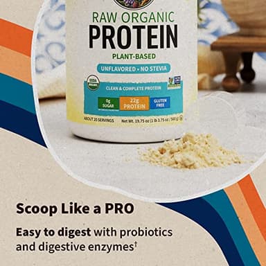 Garden of Life Organic Vegan Protein Powder, Plant Based & BCAAs, Organic Protein Powder with Probiotics & Enzymes, Non-GMO, Gluten-Free Lactose Free 1.2 LB - Image 7