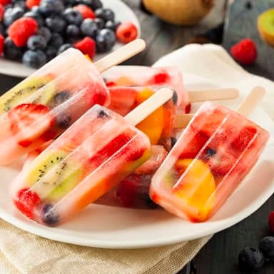 Miaowoof Homemade Popsicle Molds, 10-Cav Non-BPA Silicone Ice Pop Maker, with 50 Sticks, 50 Bags, 10 Reusable Sticks, Funnel, Brush and Ice Pop Recipe (Red) - Image 8