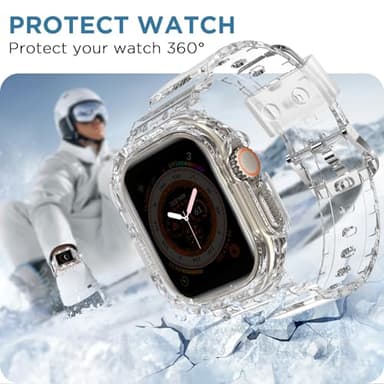 DABAOZA 5 Packs Compatible for Clear Apple Watch Band 49mm, Jelly Crystal Women Men TPU Strap for iWatch Series 11 10 9 8 7 6 SE 5 4 3 2 1 Ultra 3 2 (49, Neon Series) - Image 5