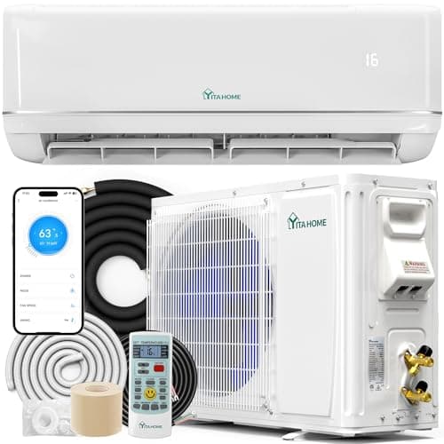 YITAHOME 24000 BTU Mini Split Air Conditioner Heat Pump System, 21 SEER2 208-230V Ductless Inverter System with Wi-Fi&Alexa Compatibility, Cover Up to 1500 Sq. Ft, Complete Installation Kit Included - Image 1