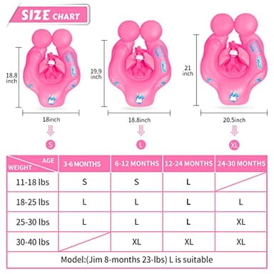 LAYCOL Baby Swimming Float with UPF50+ Sun Canopy Baby Floats for Pool No Flip Overbaby Pool for Baby Age of 3-36 Months - Image 4