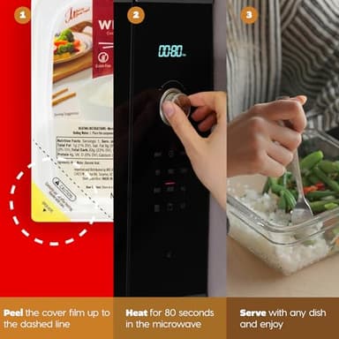 IRIS Instant White Rice (10 Pack), Ultra Premium Japanese Short Grain Sushi Sticky Rice, Microwave for 80 seconds (1.2 Minutes), Gluten Free Vegan, Grown Polished and Packed in Japan - Image 5