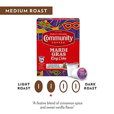 Community Coffee Mardi Gras King Cake Flavored 12 Count Coffee Pods, Medium Roast, Compatible with Keurig 2.0 K-Cup Brewers, 12 Count (Pack of1) - Image 5