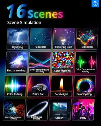 UBeesize 2-Pack RGB Photography Lighting, Studio Lights with Adjustable Tripod Stand and Ball Head, Video Light for Video Recording, Live Streaming, Makeup - Image 4