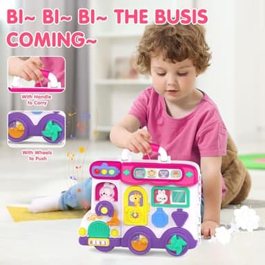 Ryotagift Baby Montessori Busy Board for 1-2 Year Old Boy Girl Gift,Musical Toddler Toys for 1+ Year Old,Early Educational Montessori Toy for Toddlers 1-3,Birthday Gifts for 1+Year Old Girl - Image 5