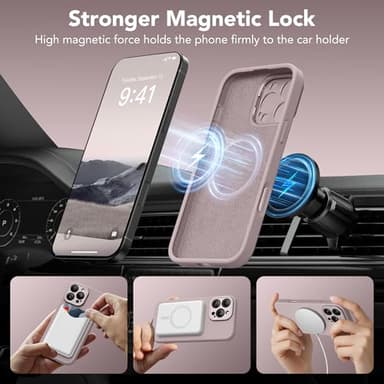 SuydanBox Magnetic for iPhone 16 Pro Max Case with Stand, Compatible with MagSafe, Silicone Upgraded [Camera Control Button] Shockproof Protective Phone Case for iPhone 16 Pro Max 6.7",Hazel - Image 3