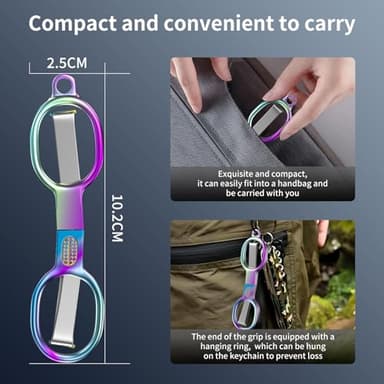 Stainless Steel Mini Folding Scissors - 2 Piece Portable Travel Scissors for Home, Office, Outdoor, Craft Use - Image 5