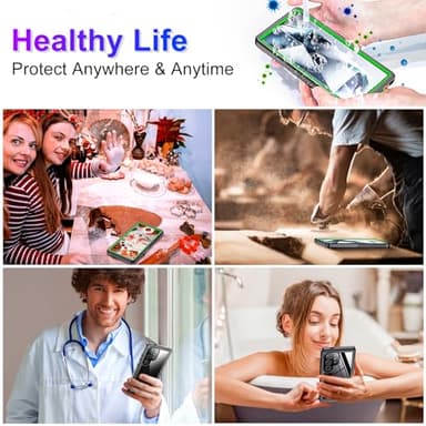 2025 New for Samsung Galaxy S24 Ultra Case Waterproof, [Built-in Camera & Screen Protector][Military Grade Shockproof][IP68 Underwater][Dustproof][Dropproof] Full Body Phone Case for S24 Ultra 6.8" - Image 8