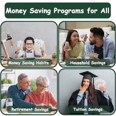 Antner 52 Week Money Saving Challenge Binder with 1-52 Week Cash Envelopes, A5 Budget Binder Savings Challenges Book with 4 Challenge Tracker to Save $5,200 and $2,600 and $10,000 and DIY, Dark Green - Image 7
