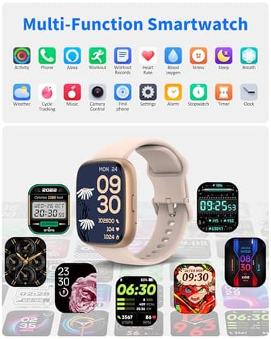 Smart Watch for Men Women, Bluetooth Calling, 1.83" HD Touch Screen Fitness Tracker, 100+ Sports Modes, DIY Dial, Sleep Steps Monitor, IP68 Waterproof, Compatible with Android & iOS - Image 6